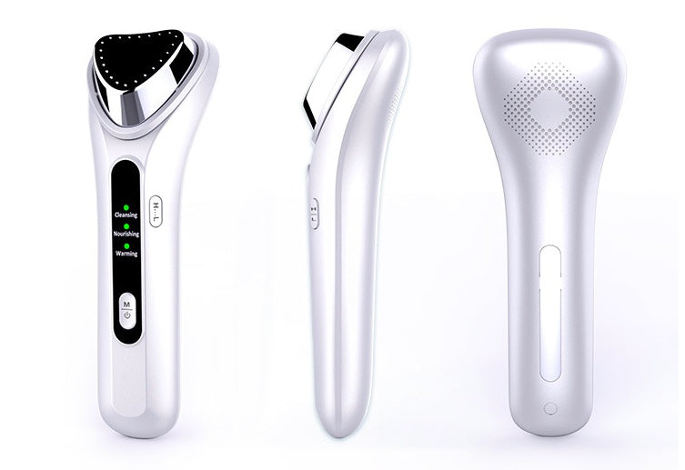 Electric Ultrasonic Facial Beauty Device - White