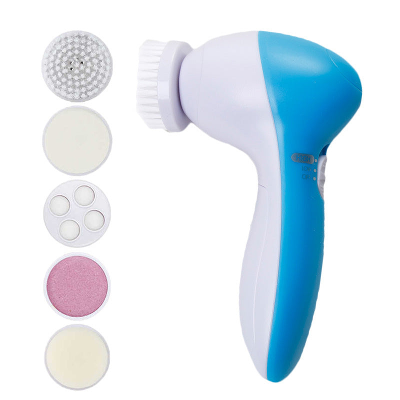 5 in 1 Electric Facial Cleansing Instrument - Deep Blue