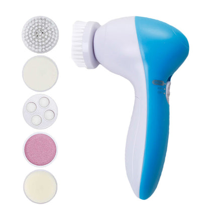 5 in 1 Electric Facial Cleansing Instrument - Deep Blue