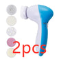 5 in 1 Electric Facial Cleansing Instrument - Deep Blue 2pcs