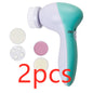 5 in 1 Electric Facial Cleansing Instrument - Green 2pcs
