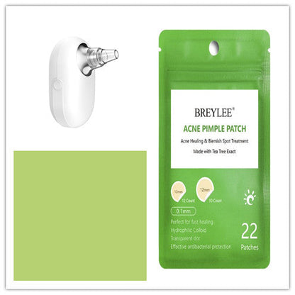 Blackhead instrument vacuum usb pore cleaner - Silvery set