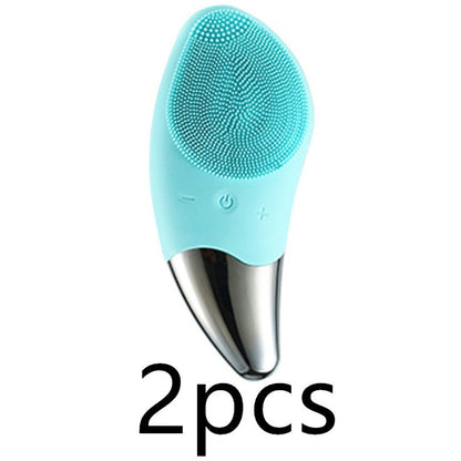 Charging silicone cleansing instrument - Green2pcs