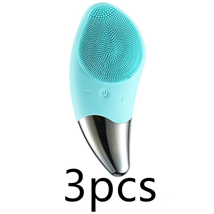 Charging silicone cleansing instrument - Green3pcs