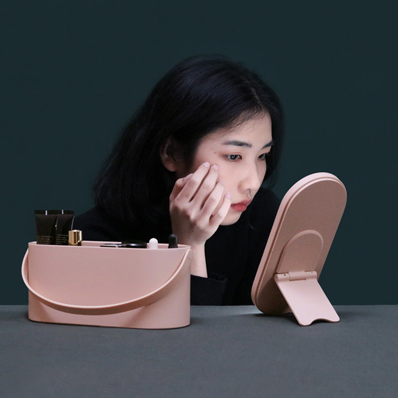 Creative Mini Muid Portable Make-Up Box Led Rechargeable Make-Up Mirror Night Light Travel Make-Up Desktop Make-Up