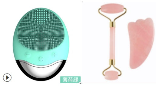 Electric Bamboo Charcoal Silicone Cleansing Instrument - Combine1