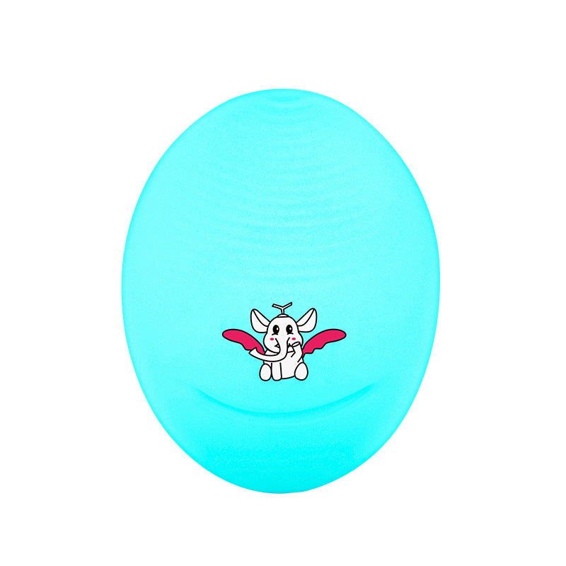 Electric Bamboo Charcoal Silicone Cleansing Instrument - Egg blue