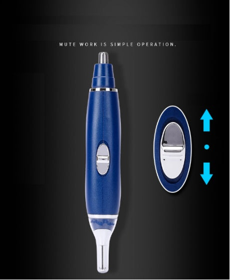 Electric Ear Beard Nose Hair Trimmer Eyebrow Mustache Remover Shaver Clipper New - Blue - 5