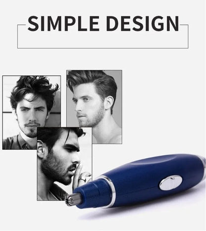 Electric Ear Beard Nose Hair Trimmer Eyebrow Mustache Remover Shaver Clipper New - Blue - 5