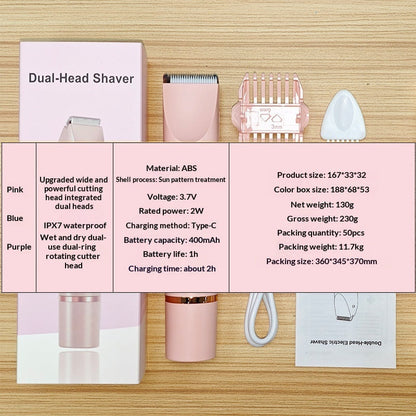 Electric Epilator Womens Dual-Head Hair Remover - 4
