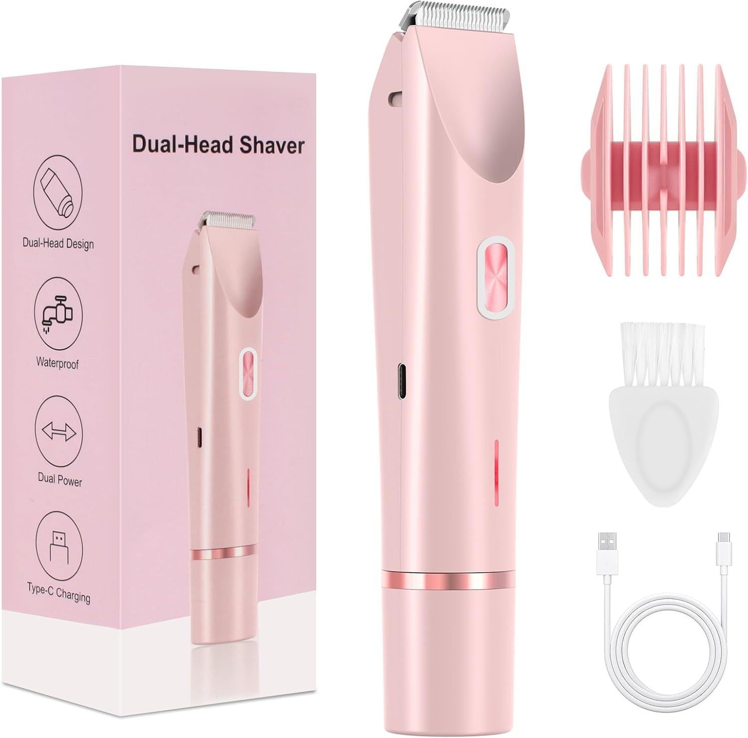 Electric Epilator Womens Dual-Head Hair Remover - 4