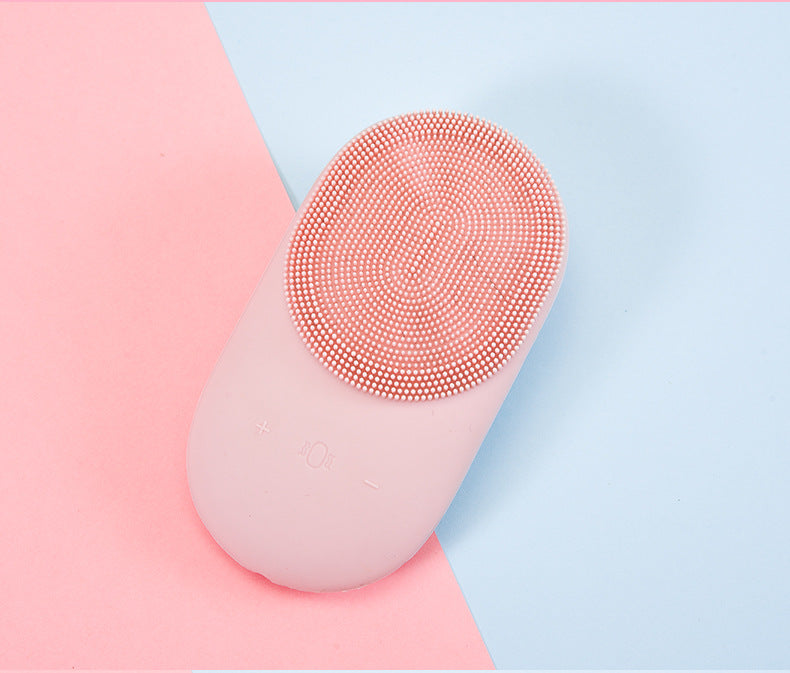 Electric facial cleansing instrument ultrasonic beauty instrument - Pink