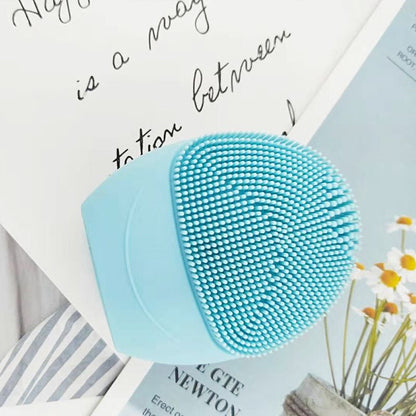Electric Ultrasonic Beauty Apparatus Electric Silicone Brush - Blue / A