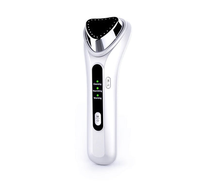 Electric Ultrasonic Facial Beauty Device - White