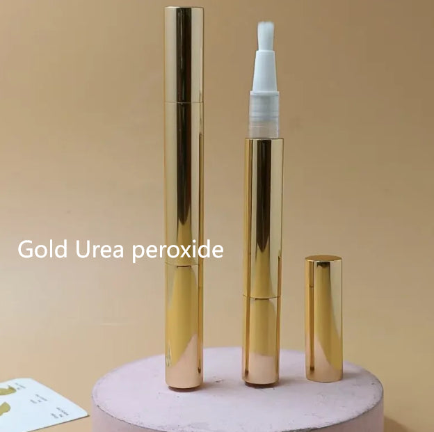 Foreign Trade Wholesale Aluminum Tube Shell Teeth Gel Brush Tooth Cleaning Pen Teeth Whitening Pen - Gold Urea peroxide
