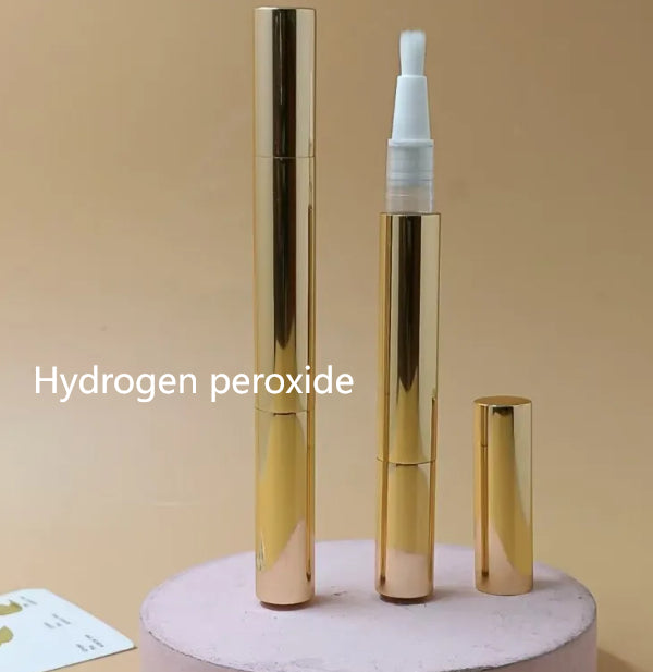 Foreign Trade Wholesale Aluminum Tube Shell Teeth Gel Brush Tooth Cleaning Pen Teeth Whitening Pen - Gold Hydrogen
