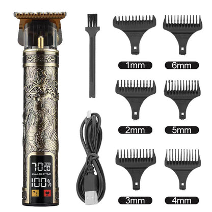 Hair Clipper Electric Electrical Hair Cutter Retro Oil Head Engraving - Bronze Medusa