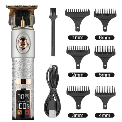 Hair Clipper Electric Electrical Hair Cutter Retro Oil Head Engraving - Platinum Big Head Old Man