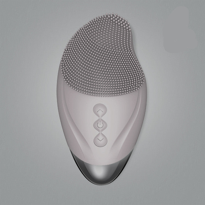 Heated electric silicone cleansing instrument - Grey