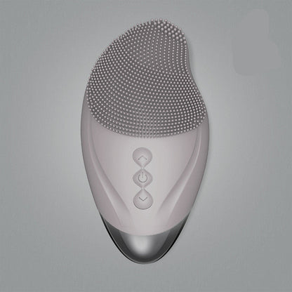 Heated electric silicone cleansing instrument - Grey
