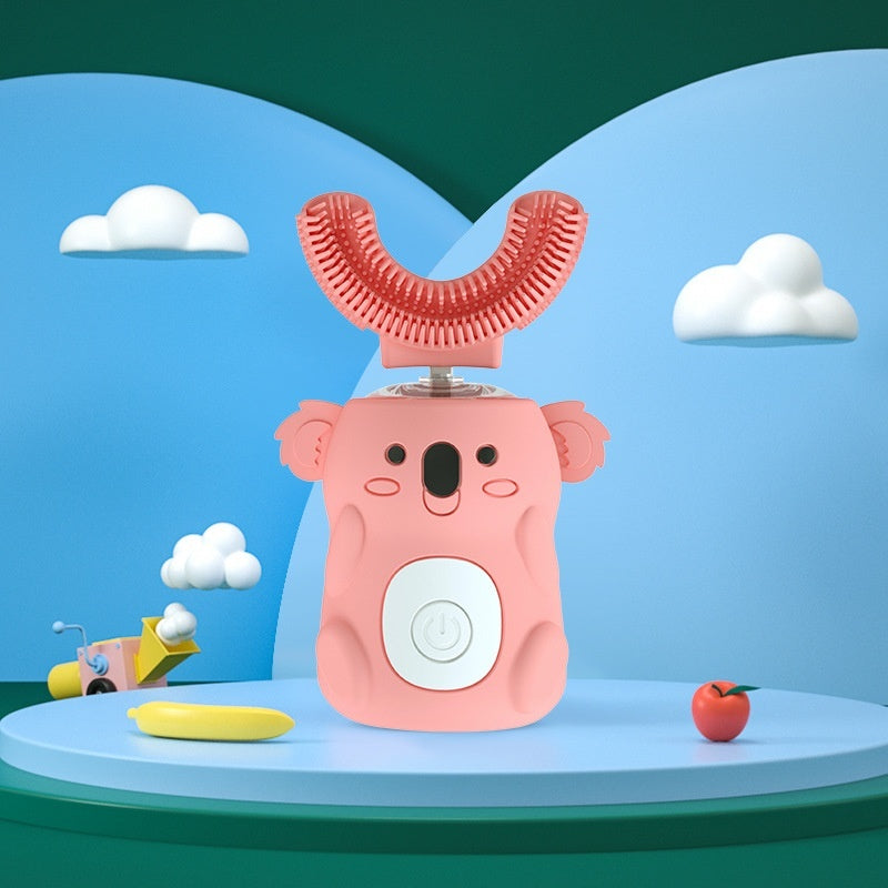 Intelligent Toothbrush Music Voice Guide Children Brushing Teeth - Pink