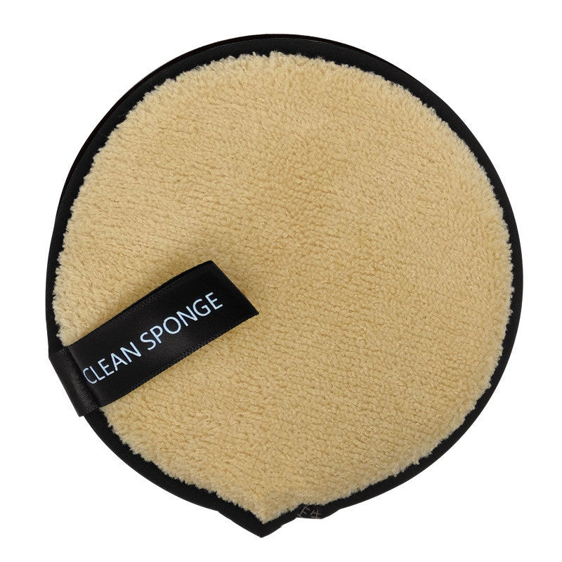 Magic Lazy Water Makeup Remover Powder Puff Short Hair Round Face Wash Makeup Remover Sponge - Light coffee roun