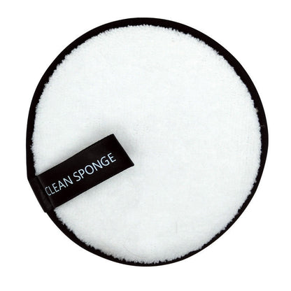 Magic Lazy Water Makeup Remover Powder Puff Short Hair Round Face Wash Makeup Remover Sponge - White round