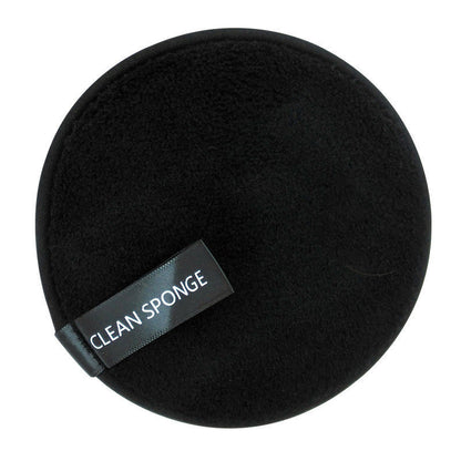 Magic Lazy Water Makeup Remover Powder Puff Short Hair Round Face Wash Makeup Remover Sponge - Black round