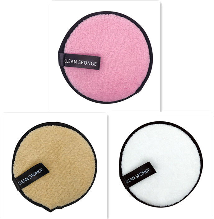 Magic Lazy Water Makeup Remover Powder Puff Short Hair Round Face Wash Makeup Remover Sponge - Set A