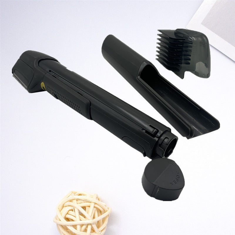 Men’S Retractable Electric Shaver Trimmer Hair Clipper - Black