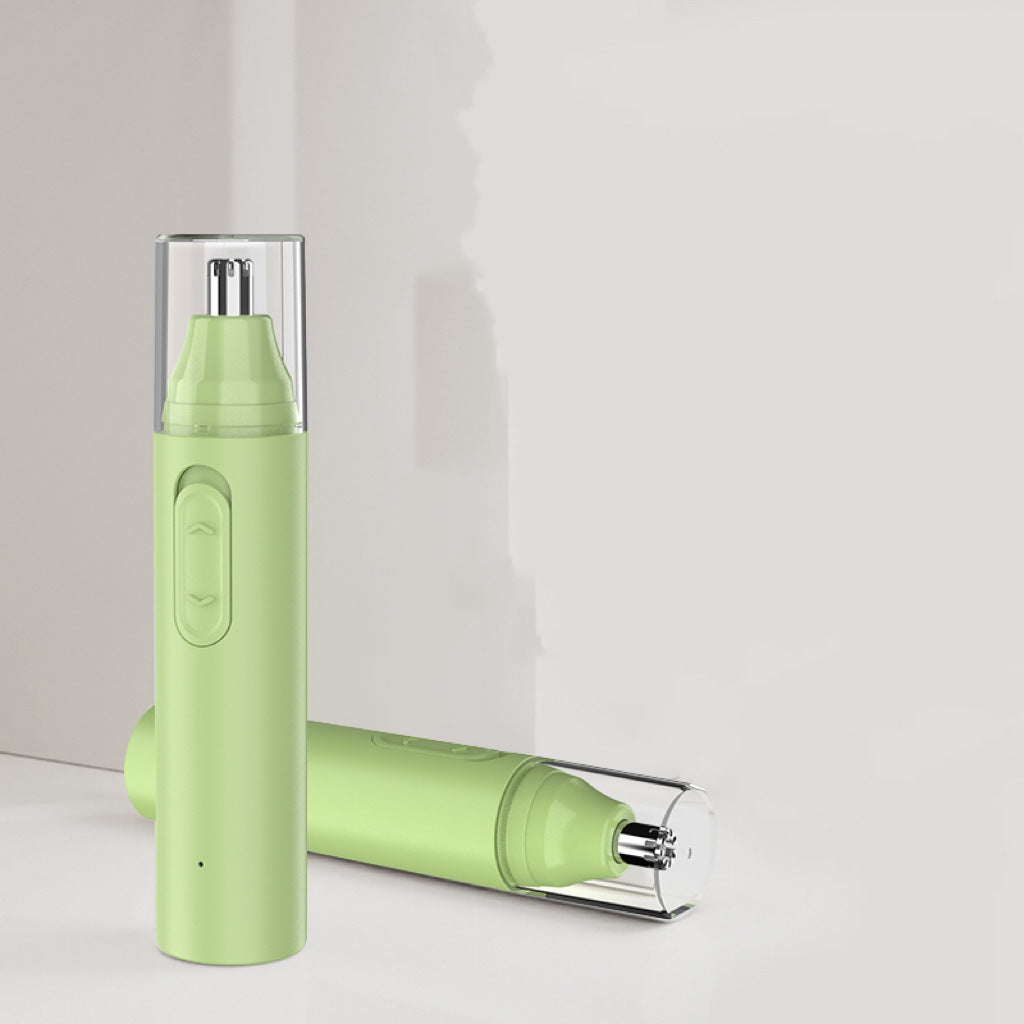 New Electric Nose Hair Trimmer Grade High Speed Motor - Avocado Green / USB Charging