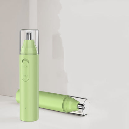 New Electric Nose Hair Trimmer Grade High Speed Motor - Avocado Green / USB Charging