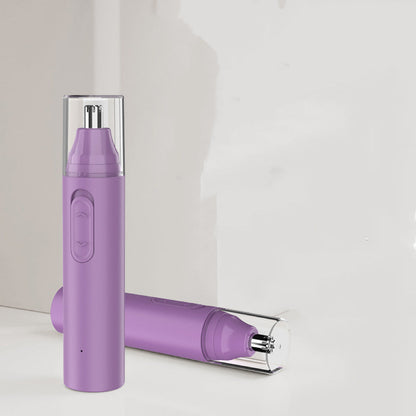 New Electric Nose Hair Trimmer Grade High Speed Motor - Charming Purple / USB Charging