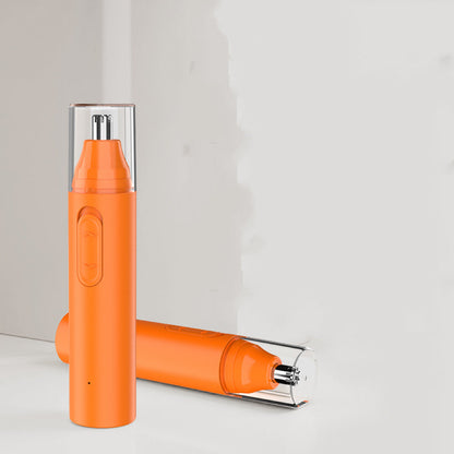 New Electric Nose Hair Trimmer Grade High Speed Motor - Fruit Orange / USB Charging