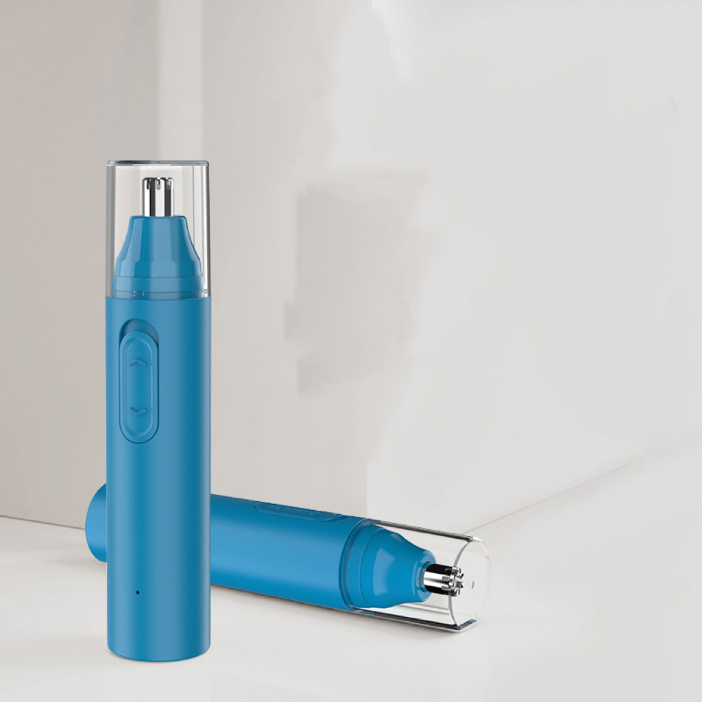 New Electric Nose Hair Trimmer Grade High Speed Motor - Peacock Blue / USB Charging
