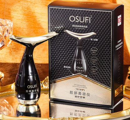 Oubanfei V Face Massage Inductive Therapeutical Instrument Lifting And Tightening Facial Eye Beauty Instrument - Black