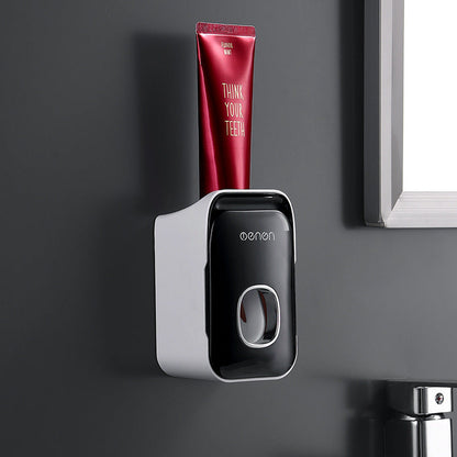Punch Free Rack Toothpaste Holder Lazy Fantastic Squeezing Tool - Fashion Black / Classic Style