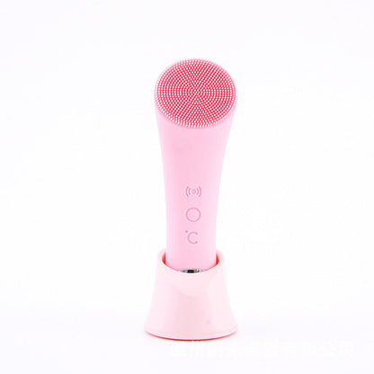 Silicone Face Cleansing Brush Facial Cleansing Brush Electric Facial Brush Vibration Heating