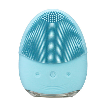 Silicone Wireless Charging Facial Washing Machine - Sky Blue