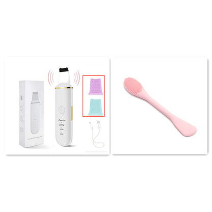 The New Ultrasonic Facial Cleanser Peeling Machine Removes Facial Blackheads - White set2