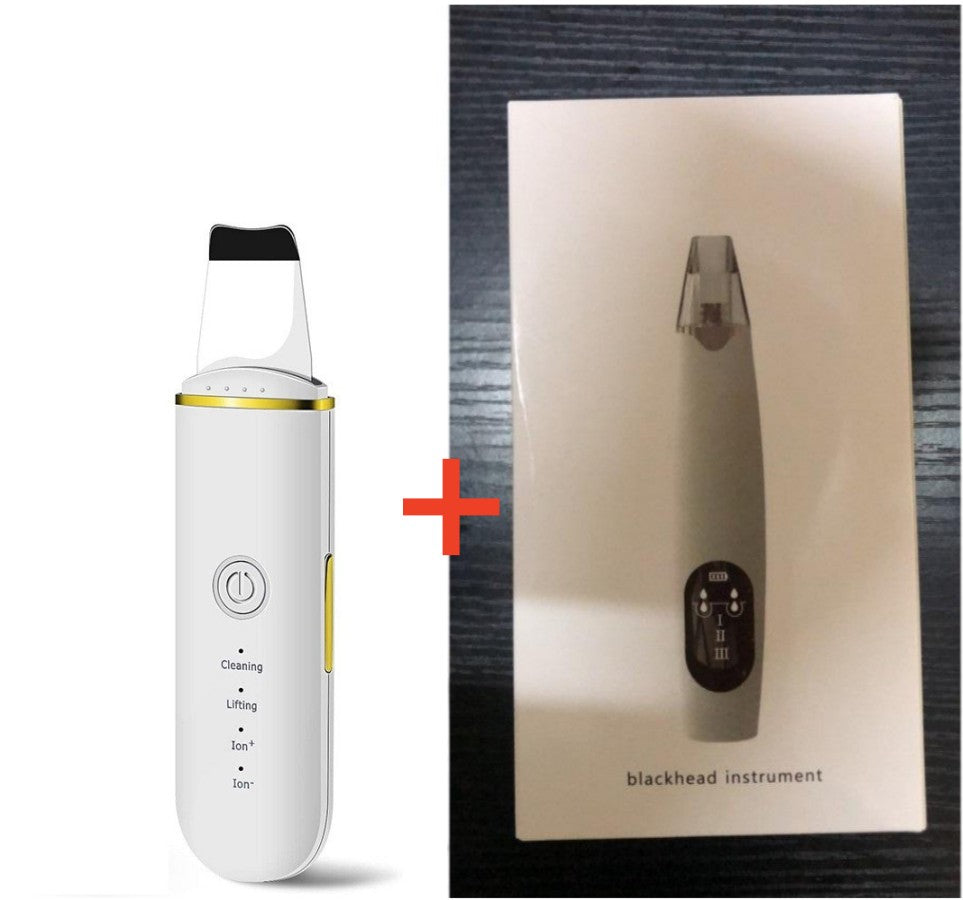 The New Ultrasonic Facial Cleanser Peeling Machine Removes Facial Blackheads - White B set