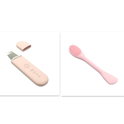 The New Ultrasonic Facial Cleanser Peeling Machine Removes Facial Blackheads - Pink set1
