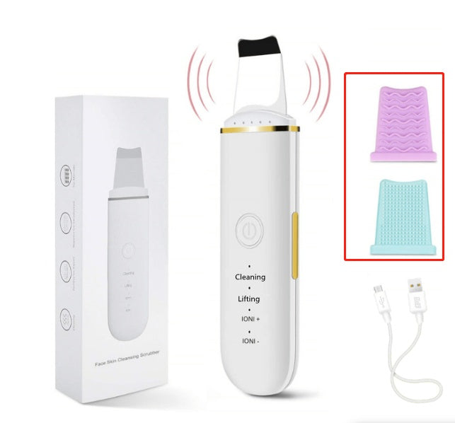 The New Ultrasonic Facial Cleanser Peeling Machine Removes Facial Blackheads - White set
