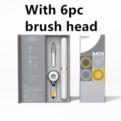 Travel Portable Electric Toothbrush - Dark Grey with 6pc brush head / USB