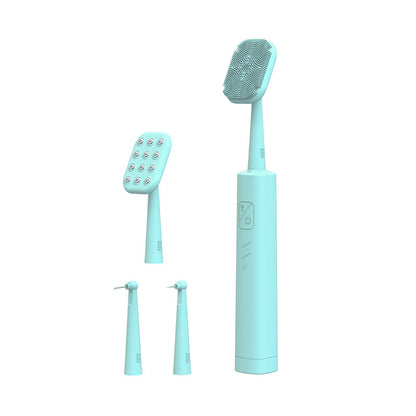 Two-in-one Multi-purpose Facial Cleanser And Tooth Guard - Blue / DC charging