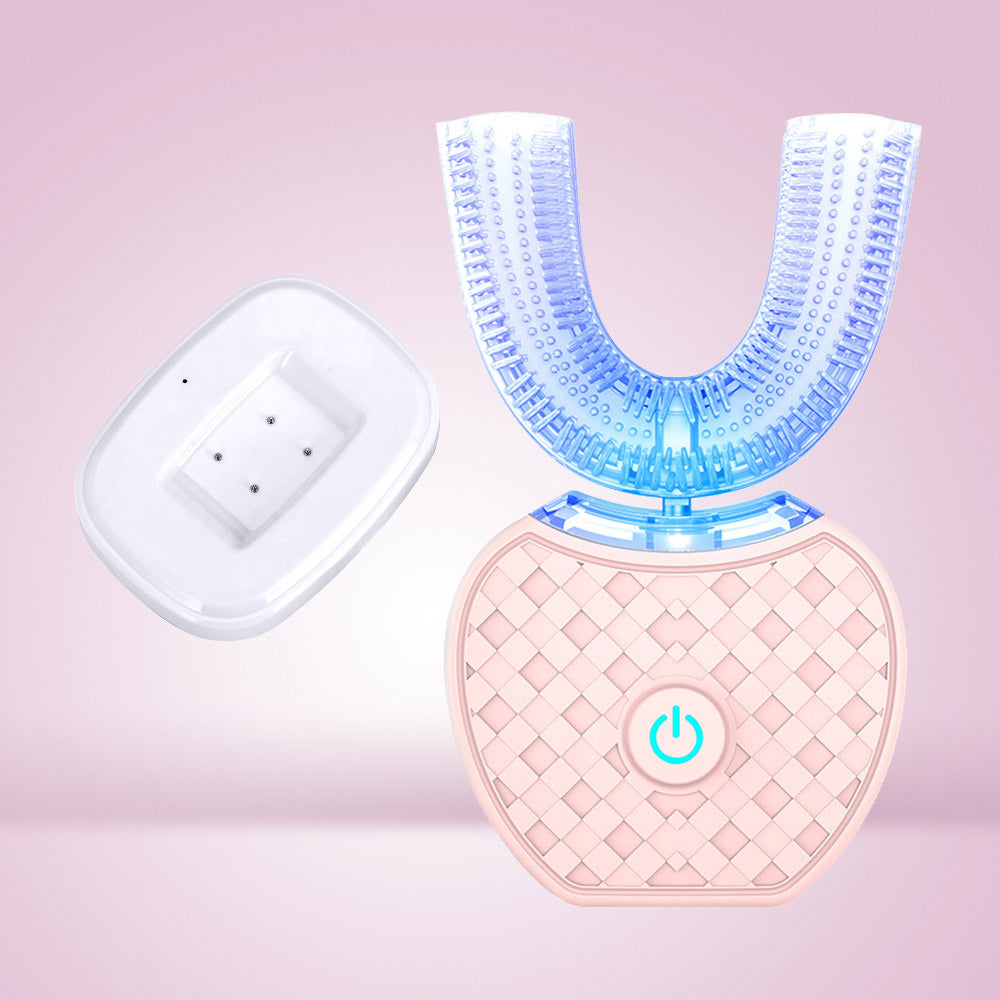 U-shaped lazy ultrasonic electric toothbrush - Pink