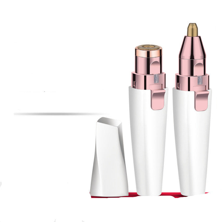 USB Charging Lipstick Shaver 2 In 1 Mini Electric Eyebrow Trimmer Facial Shaver Hair Removal Instrument - USB