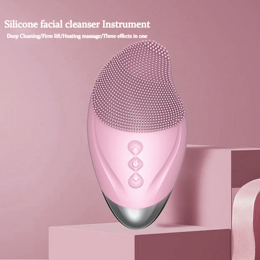 Waterproof silicone cleansing instrument