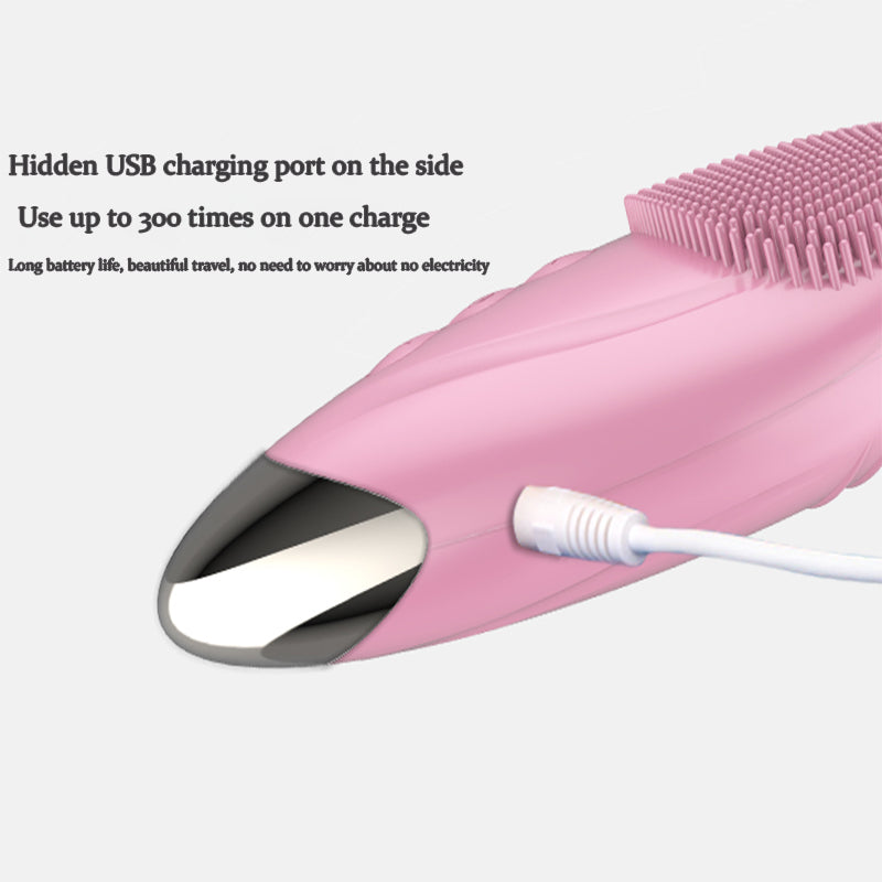 Waterproof silicone cleansing instrument